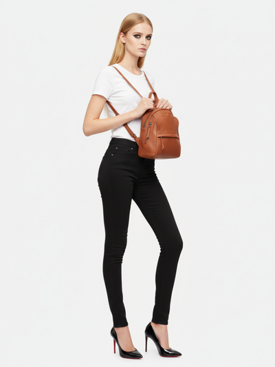 Bongo Small Backpack in Brown Mink Leather 