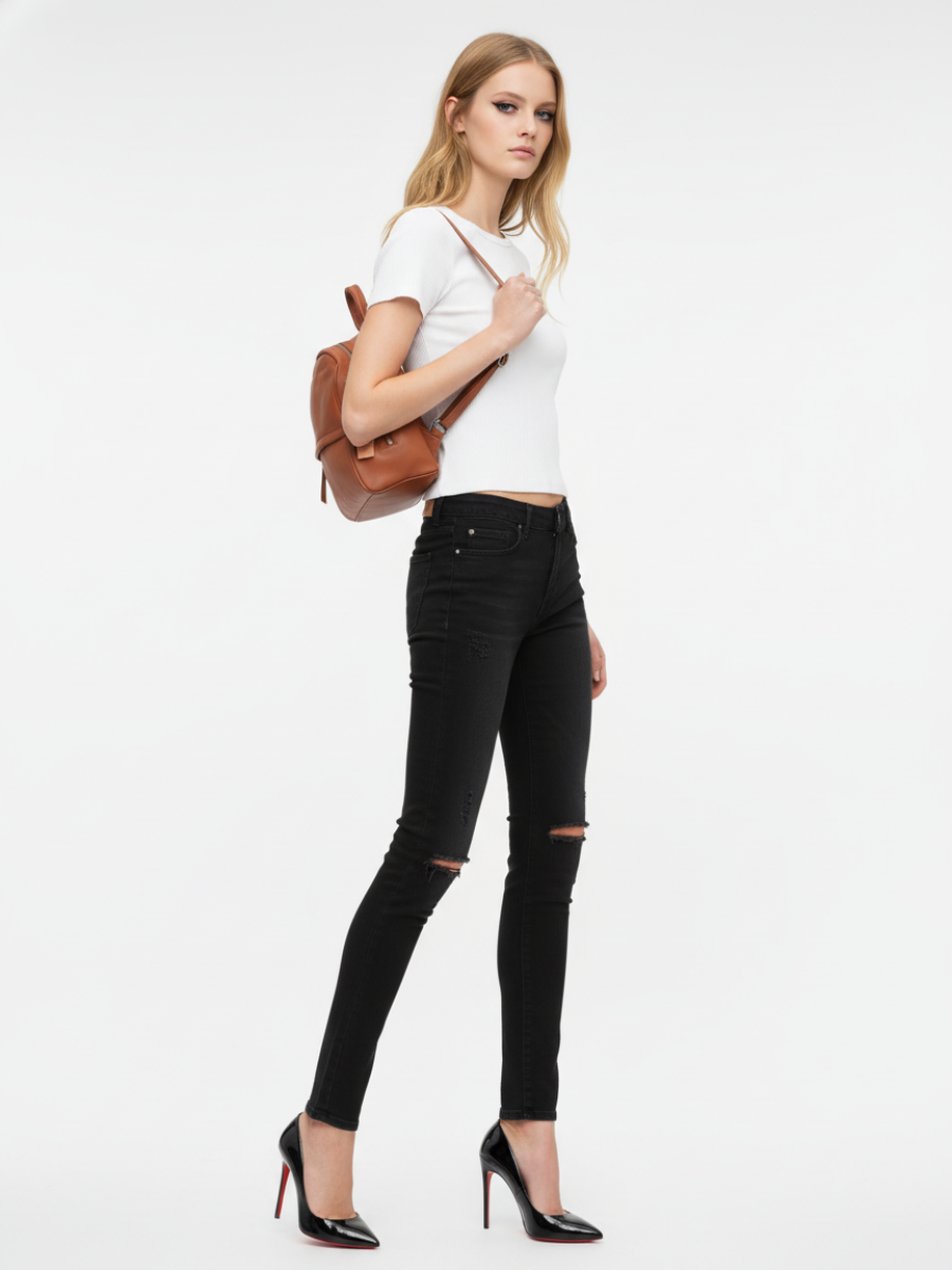 Bongo Small Backpack in Brown Mink Leather 
