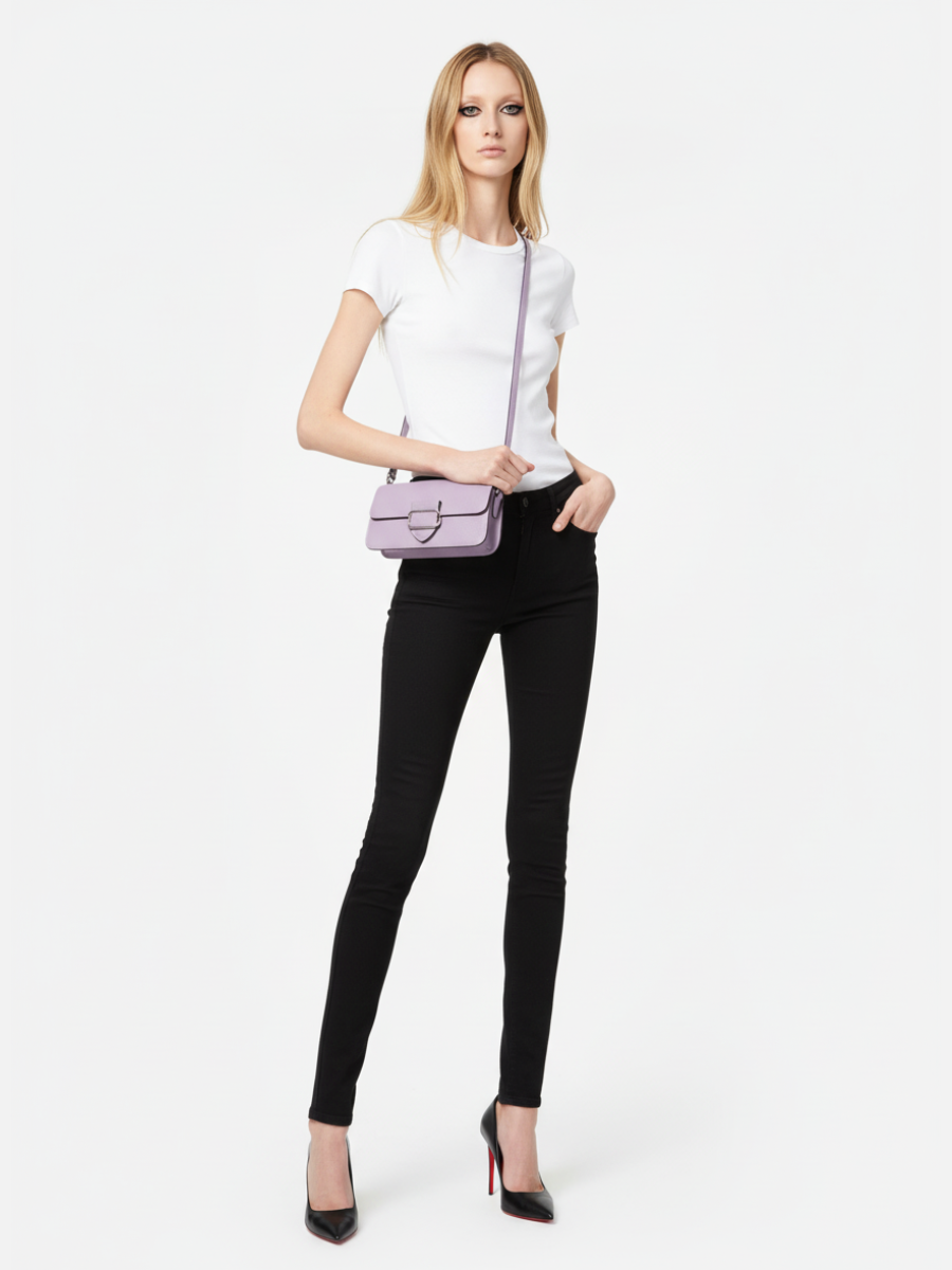 Bolsa Tiracolo Symmetry 26.5 em Couro Roxo Suave