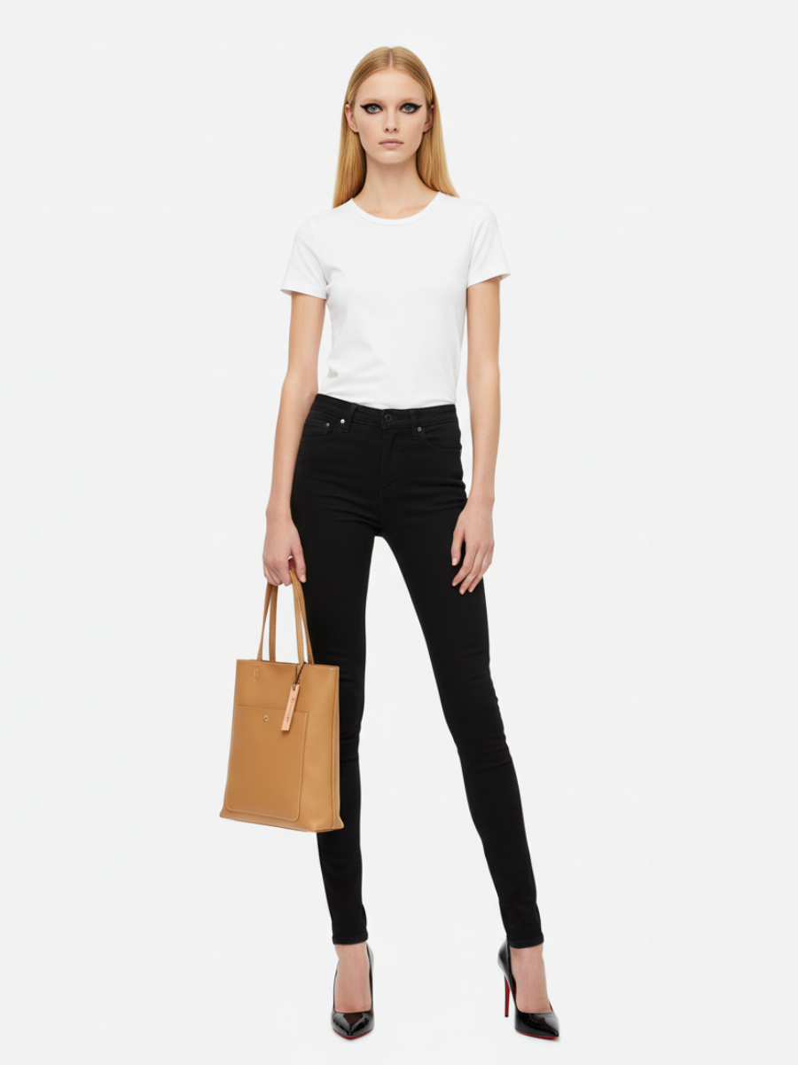 Tote Bag Média Kangaroo em Couro Argila