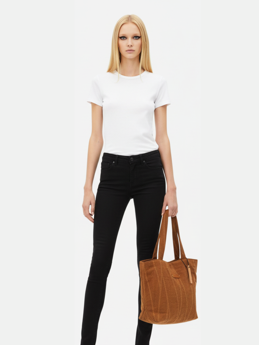 Tote Bag Média Canva Drippy em Linho